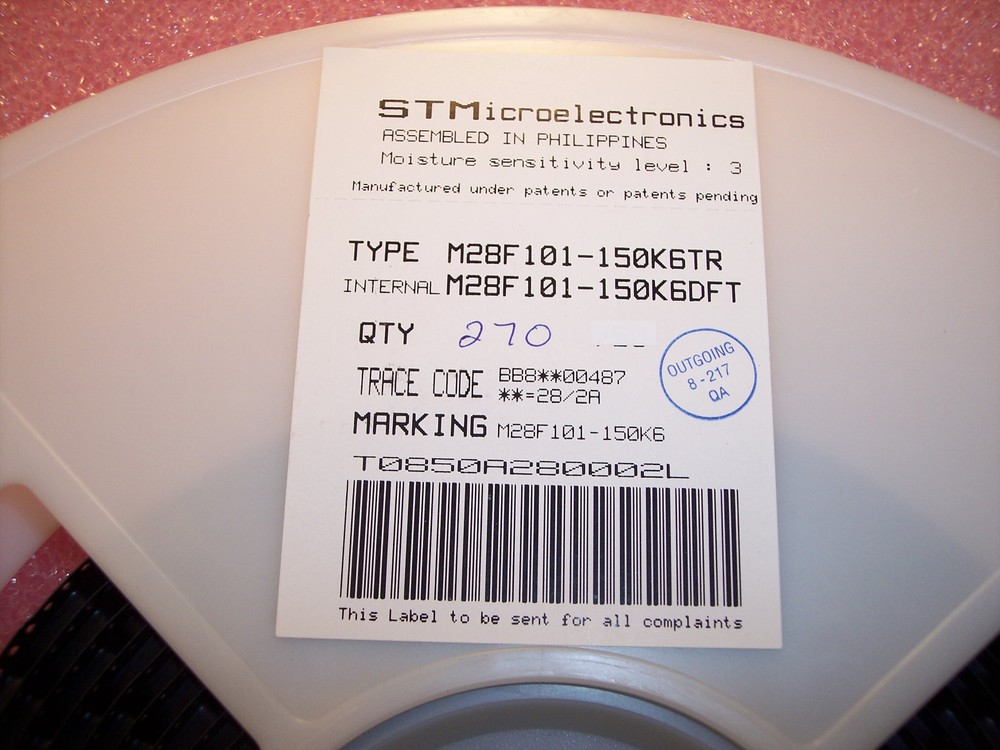QTY (20) M28F101-150K6 ST MICRO PLCC-32 1Mb FLASH MEMORY EXTENDED TEMP