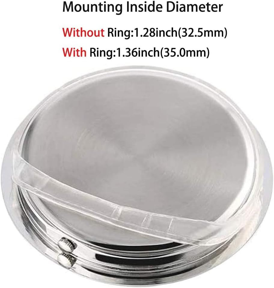 Mini Clock Insert 1-1/2 Inch (37 Mm) round Quartz Movement Miniature Clock White