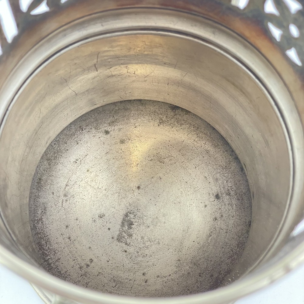 Antique Silver Plated Bottle Coaster 16cm High