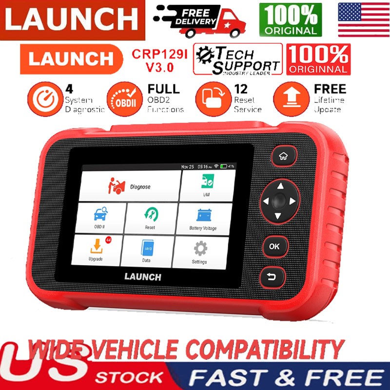 Launch CRP129I V3.0 OBD2 Scanner ABS SRS TCM Engine Auto Diagnostic Tool TPMS*……
