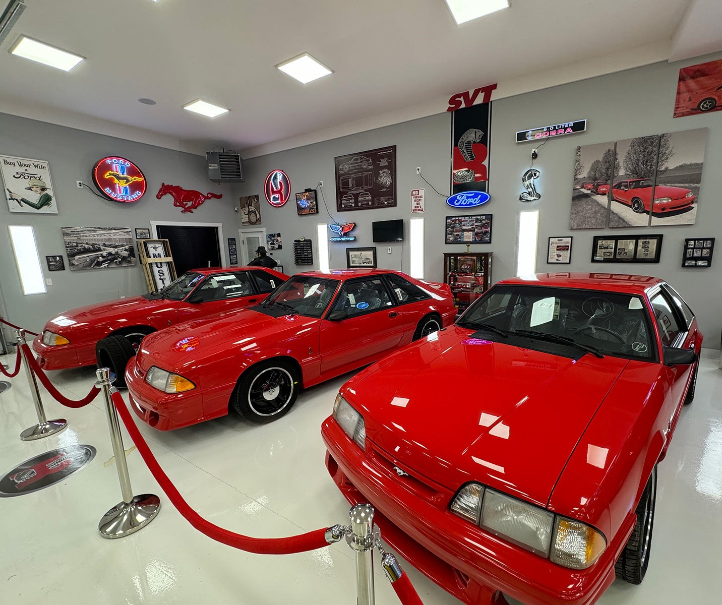 1993 1995 2000 Cobra R Snake 36" Round Garage Wall Light Up LED Flex Neon Sign