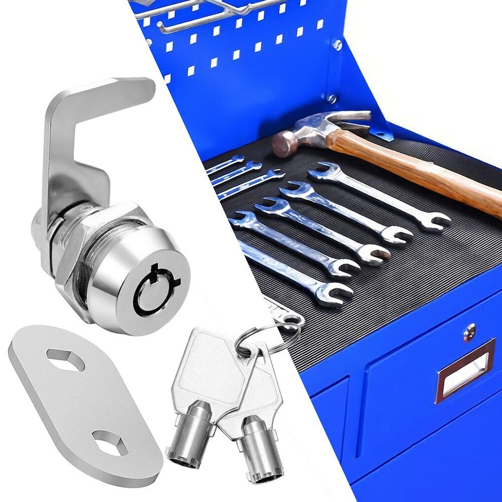 Secure and Reliable Chrome Finish Camlock with Keys Tool Box Replacement Lock
