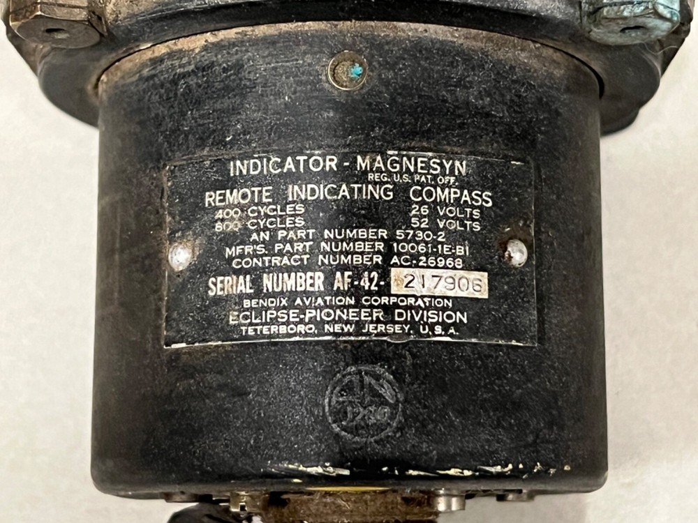 VTG US Navy Bendix Eclipse-Pioneer Manesyn Remote Indicating Compass 10061-1E-BI