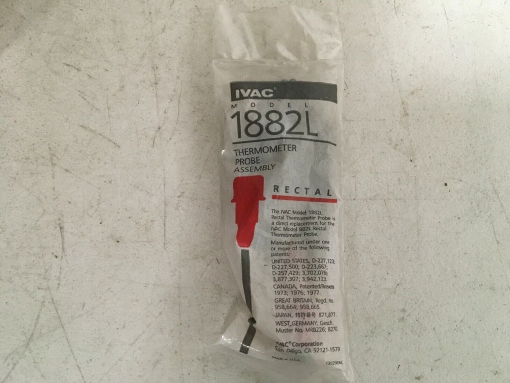 IVAC Model 1882L Rectal Thermometer Probe Assembly REPLACEMENT FOR 882L