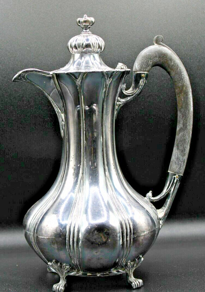 Vintage Pairpoint Quadruple Plate Coffee Pot & Sugar Container Set