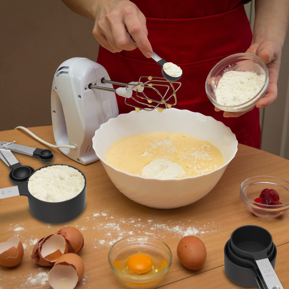 Measuring Cups & Spoons Set Stackable Cups And Spoons Nesting Measure Cups With