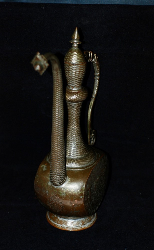 Antique Museum Quality Middle Eastern Islamic Copper Ewer