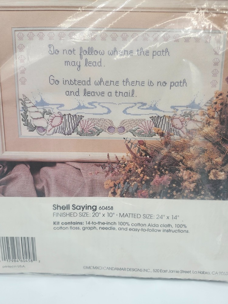 Golden Bee Shell Saying Counted Cross Stich Kit 60458 New