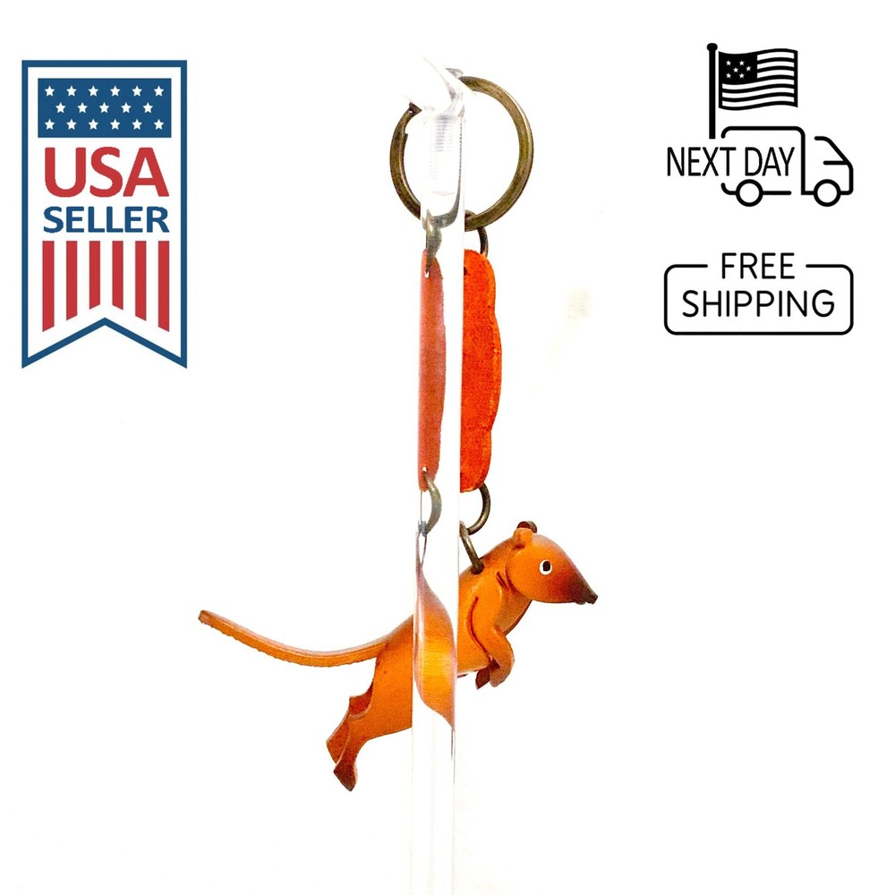 Meerkat Handmade Leather Keyring