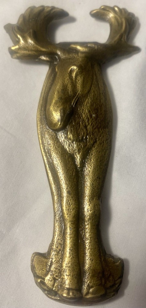 3-D Moose Shaped Hand Held Brass Bottle Opener