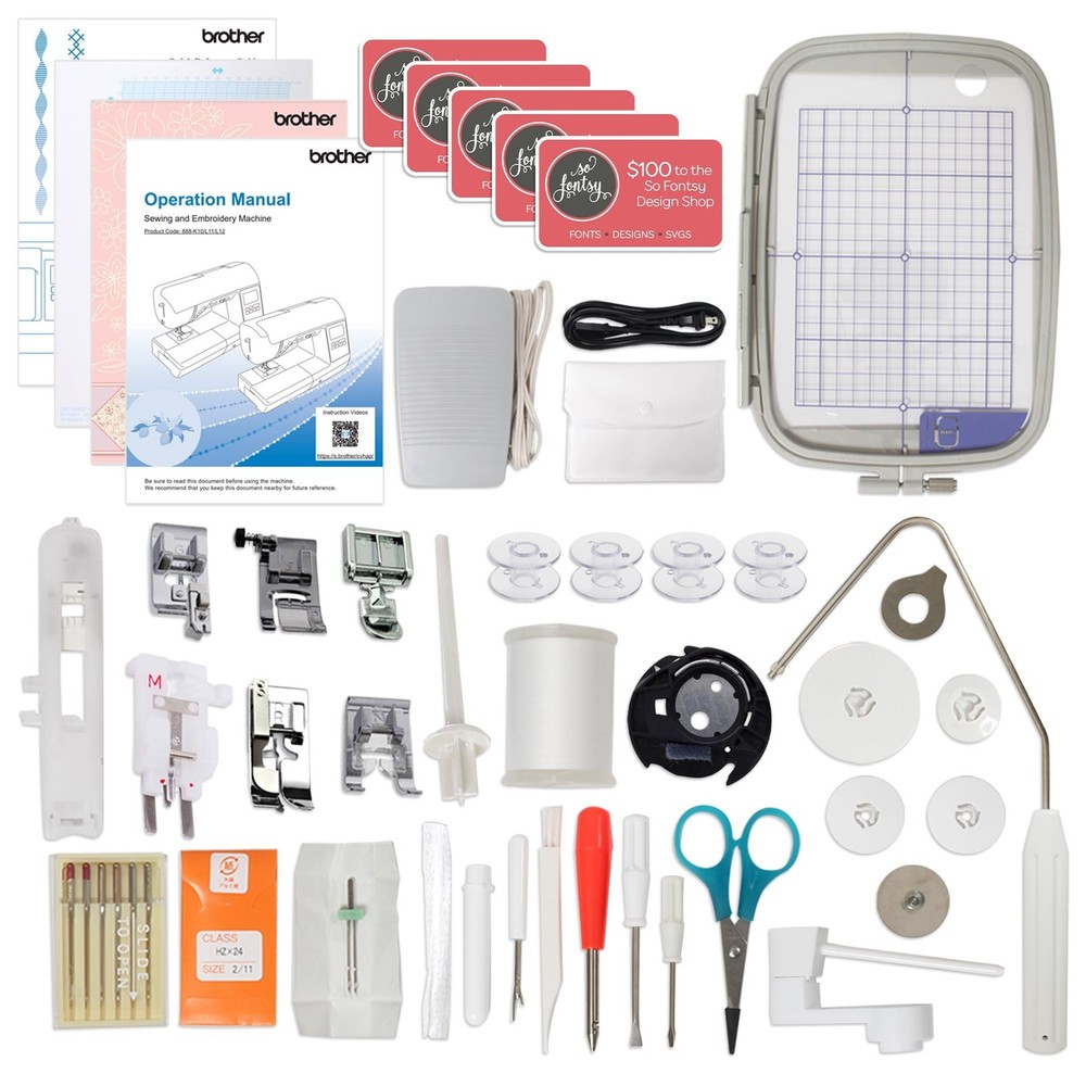 Brother SE2000 Embroidery & Sewing Machine with Deluxe Hoop Bundle