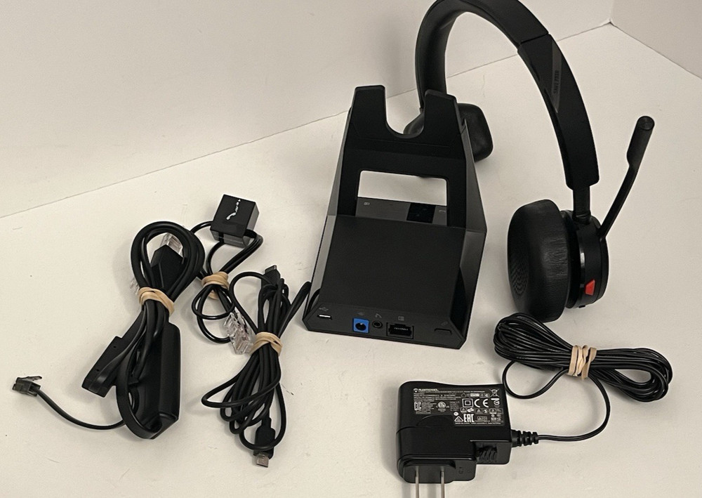 Plantronics Poly Savi Base 7300 Office and Mono Wireless Headset with AC Plug