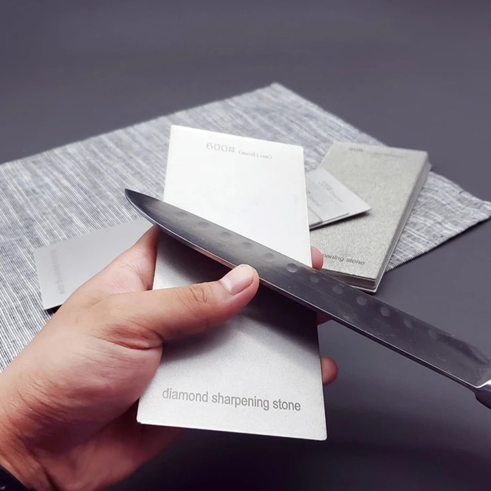 Diamond Sharpening Stone Set Coarse/Medium/Fine Grits Lapping Plate Sharpener