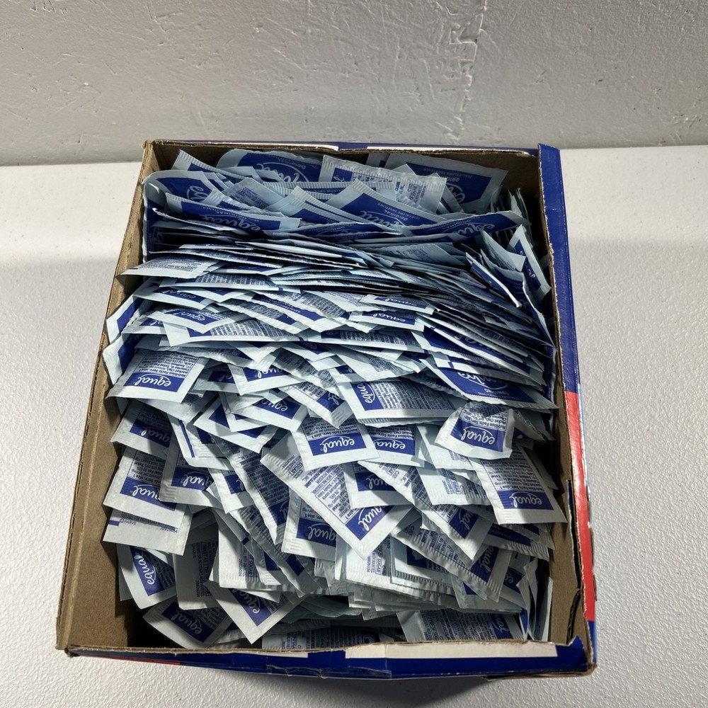 Equal Zero Calorie Sweetener Packets Open box Unknown count. box weight 2lb 8 oz