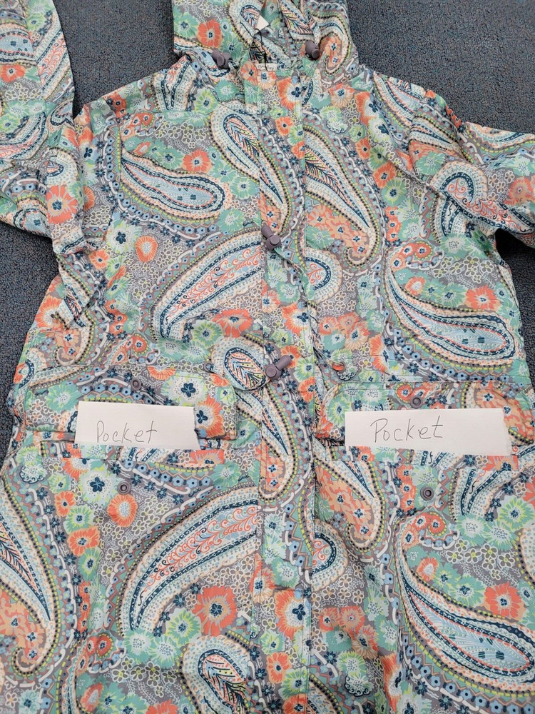 Vera Bradley Packable Raincoat Medium Citrus Paisley
