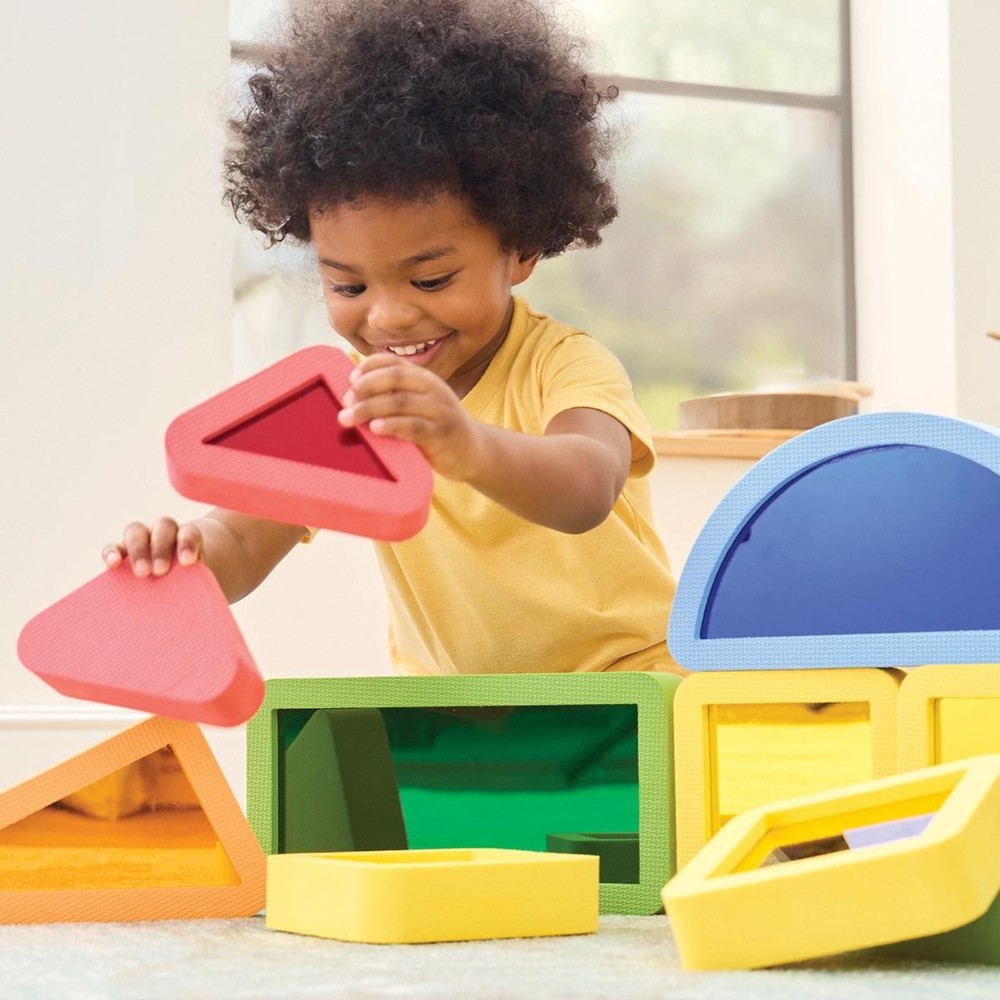 Kaplan Early Learning Mirror Foam Blocks - 12 Pieces