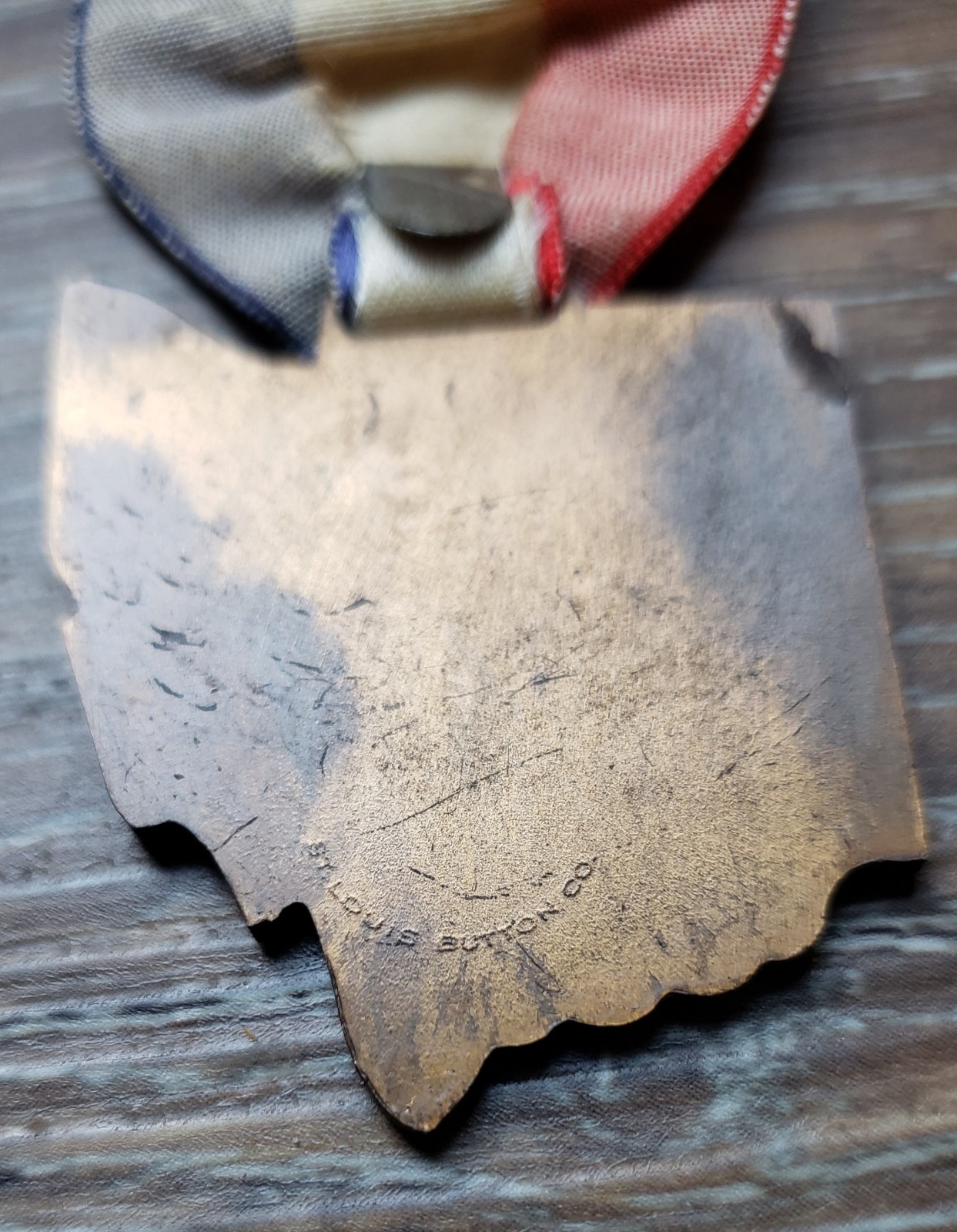 🔥RARE ORIG'L WWI 1ST DIVISION REUNION MEDAL CO K 28TH INF BLACK LIONS CANTIGNY