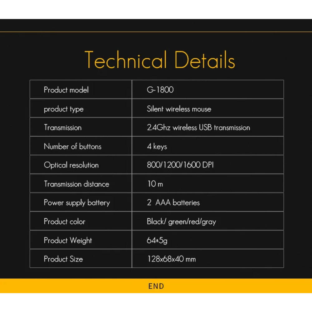 Wireless Silent Mouse 2.4G USB Battery Optical Tracking Computer Mouse Receiver