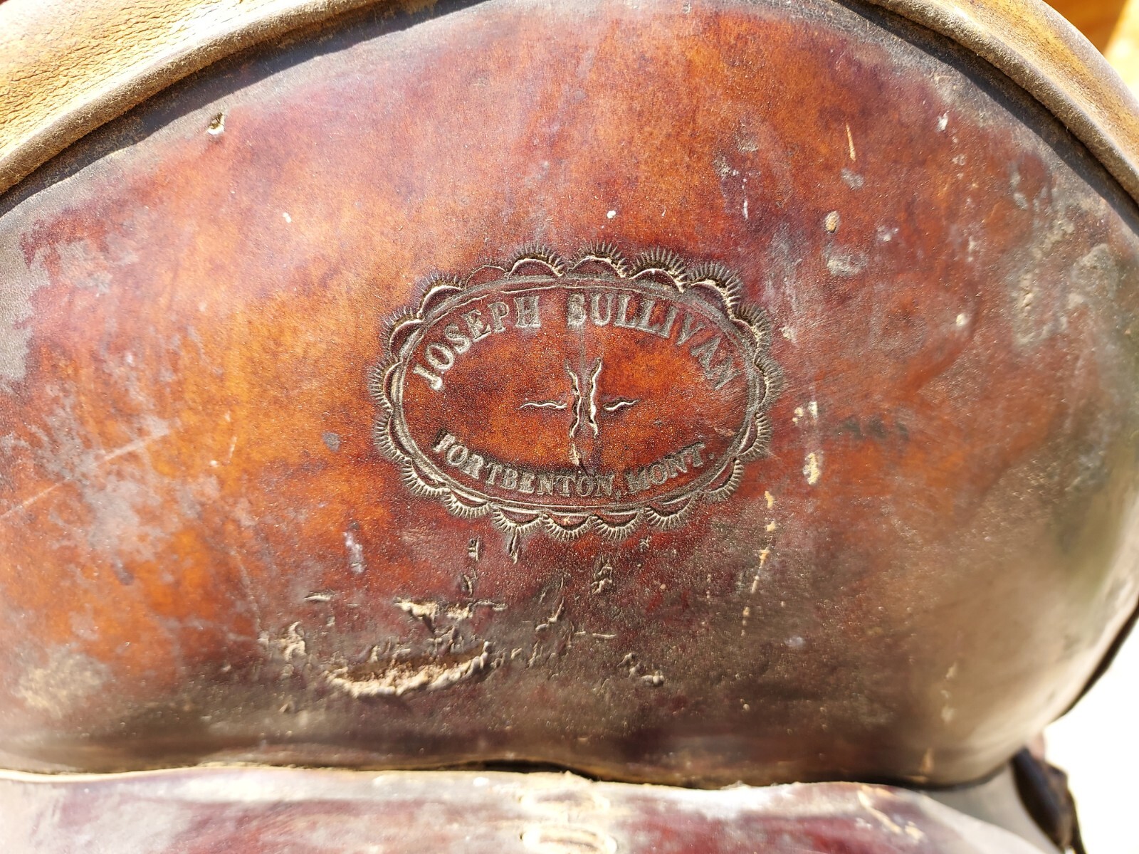 Antique Joseph Sullivan Fort Benton Montana - Saddle - Square Skirt - 13" seat