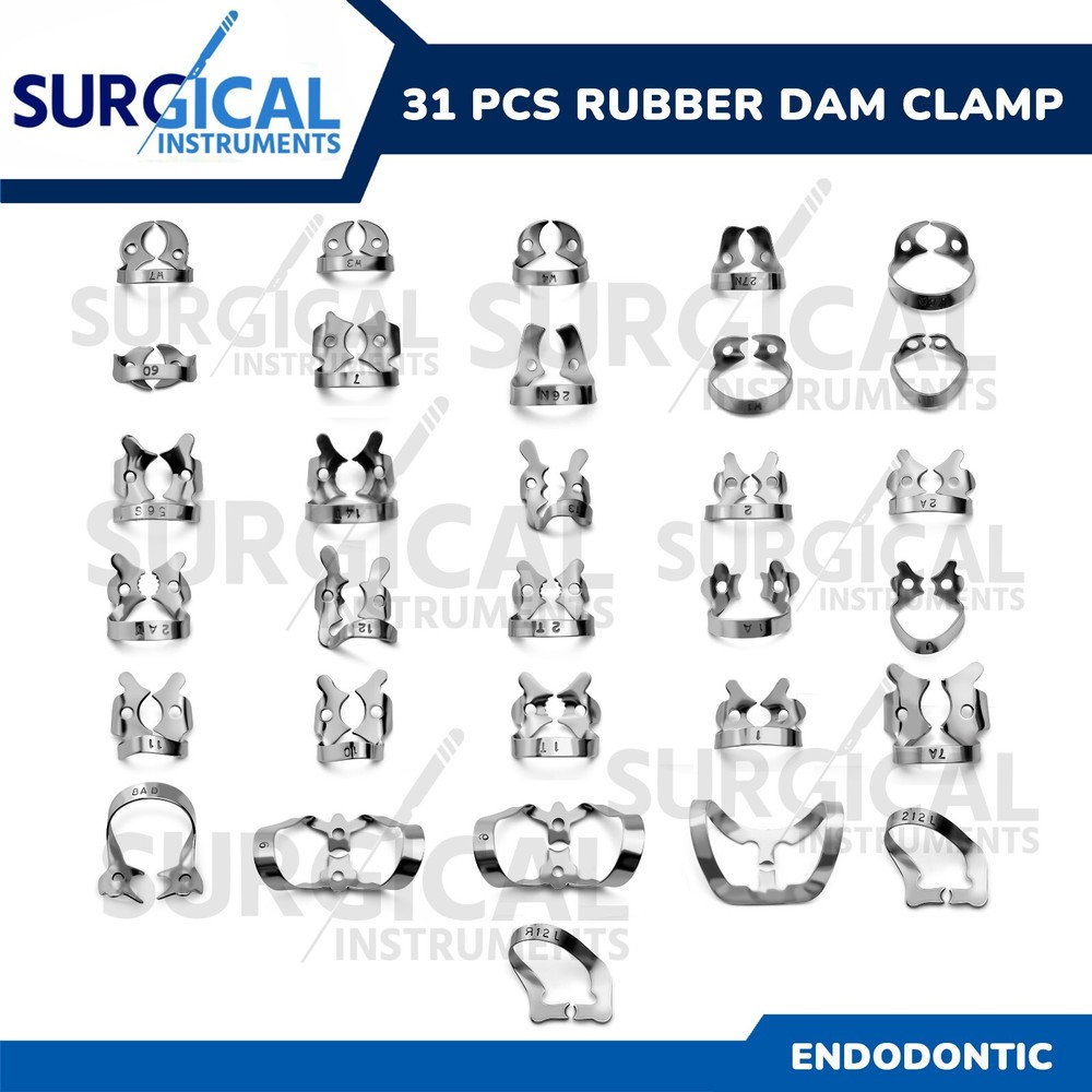 31 Pcs Endodontic Rubber Dam Clamps Set INTL