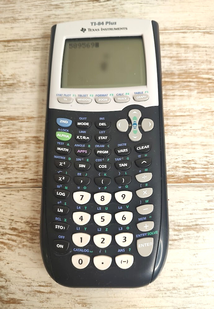Texas Instruments TI-84 Plus Graphics Calculator Black Tested Working With Cover