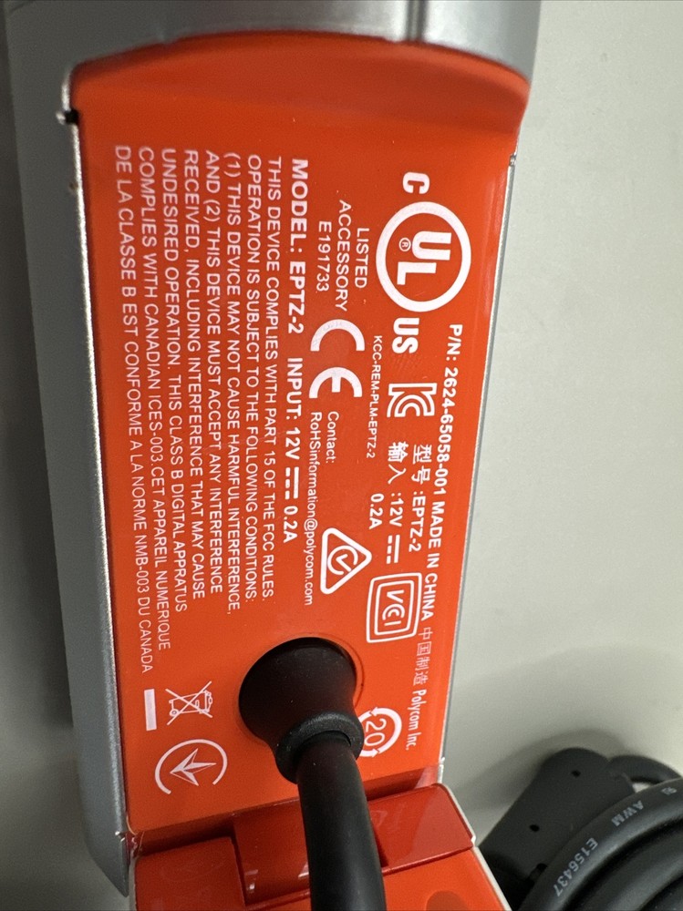 Polycom Eagle Eye Camera EPTZ-2 Part 2624-65058-001