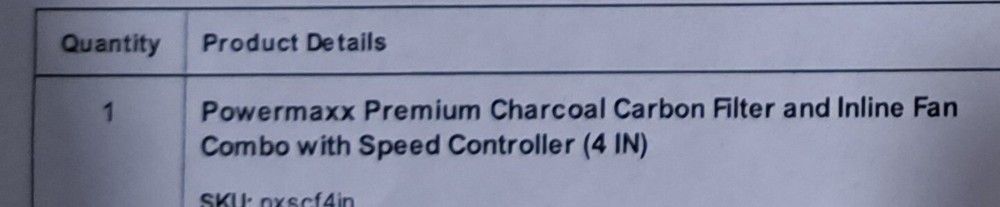 Power Max's Premium Charcoal Filter and Inline Fan Combo with Speed Controller (