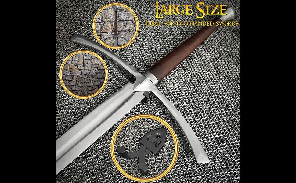 Vertical Wall Sword Hook Single Display Knife Hanger Set of 2