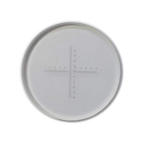 Microscope Eyepiece Micrometer Graticules Measuring Glass Off-White, Grey