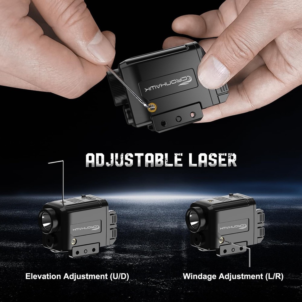 Green Beam and Flashlight for Pistol, Rechargeable Laser Light Combo