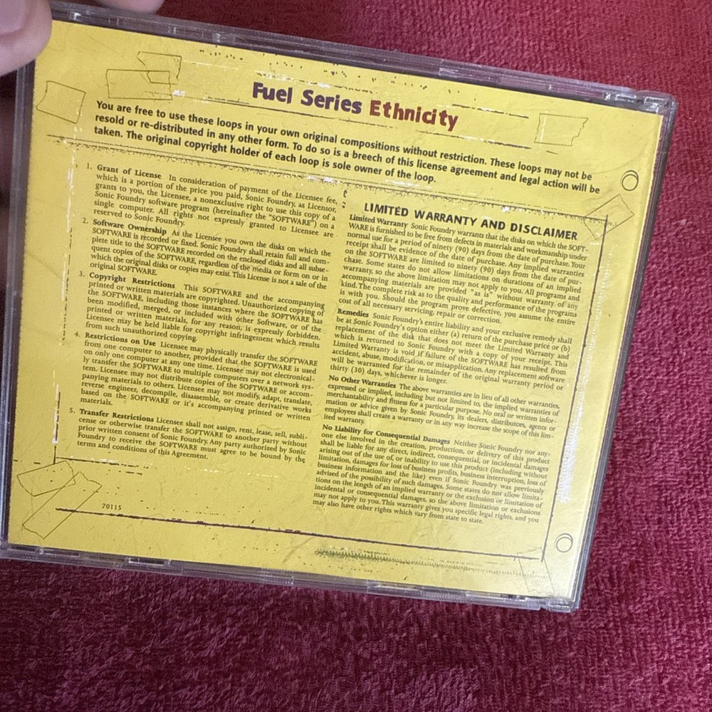 Sonic Foundry Fuel Ethnicity Loops For Acid Sample/Sound Library/Sampling CD