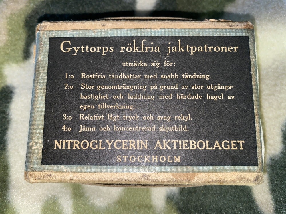 SUPER RARE GYTTORP SHOT SHELL BOX From Awesome Graphics,Great Shape