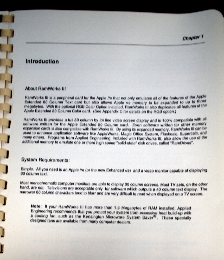 Applied Engineering RamWorks III User's Manual