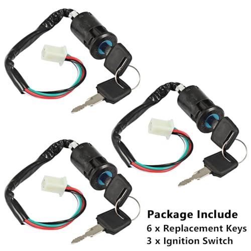 Replacement Keys with Ignition Switch Set for Electric Scooter Accessories, 3
