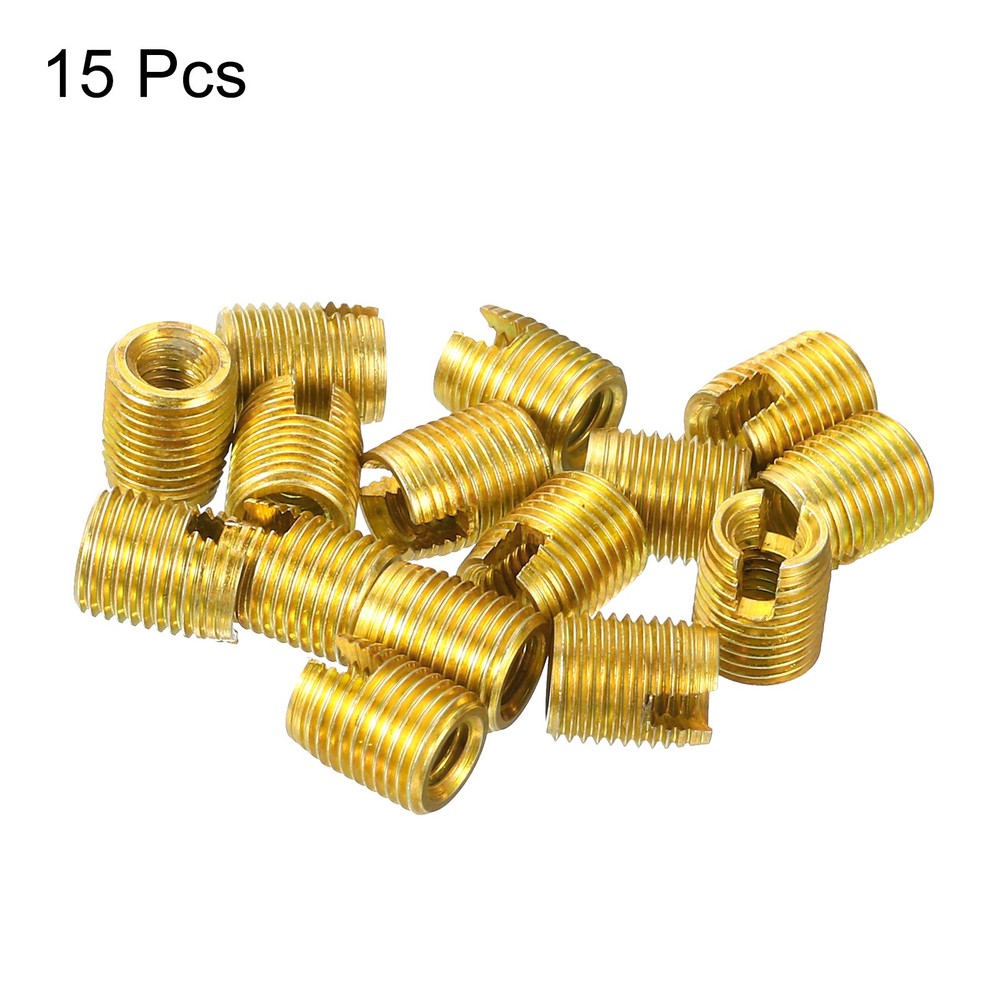 Self Tapping Threaded Inserts, 15pcs Inner M4 M6.5x8 Carbon Steel Nuts