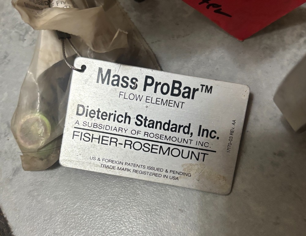 Rosemount Flowmeter Model MBF+26S Mass ProBar Flow Element 00079-0325-0004
