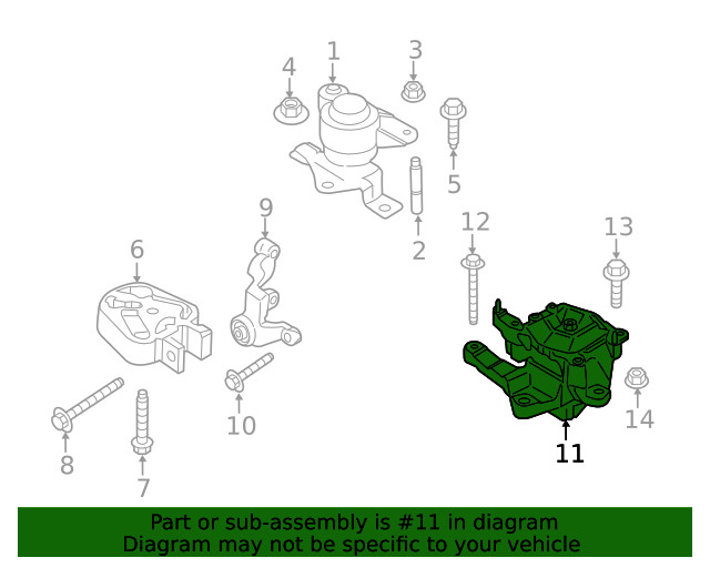 Genuine Ford Automatic Transmission Mount DG9Z6068Q