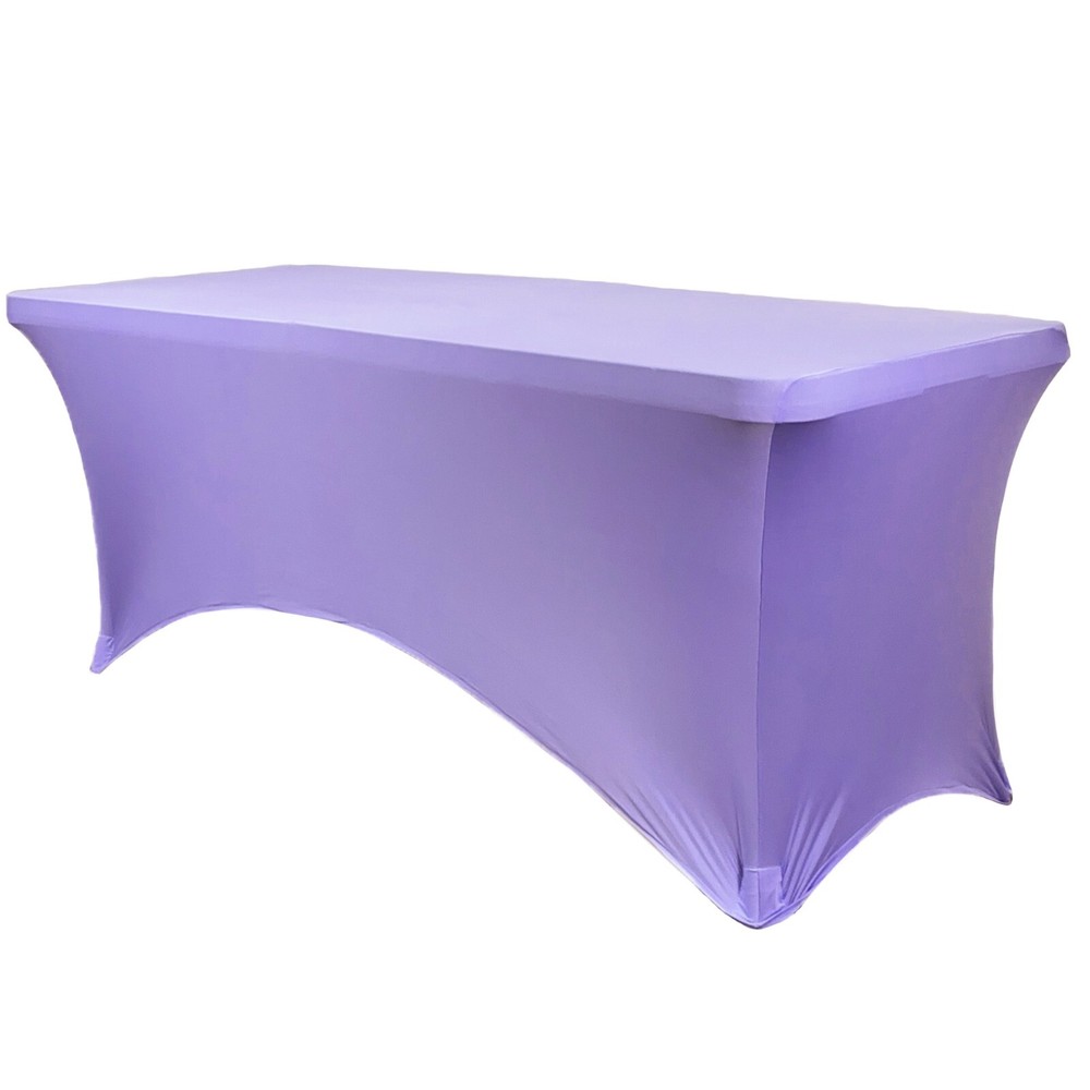 6 ft Rectangular Fitted Spandex Tablecloths, Party Folding Elastic Table Covers