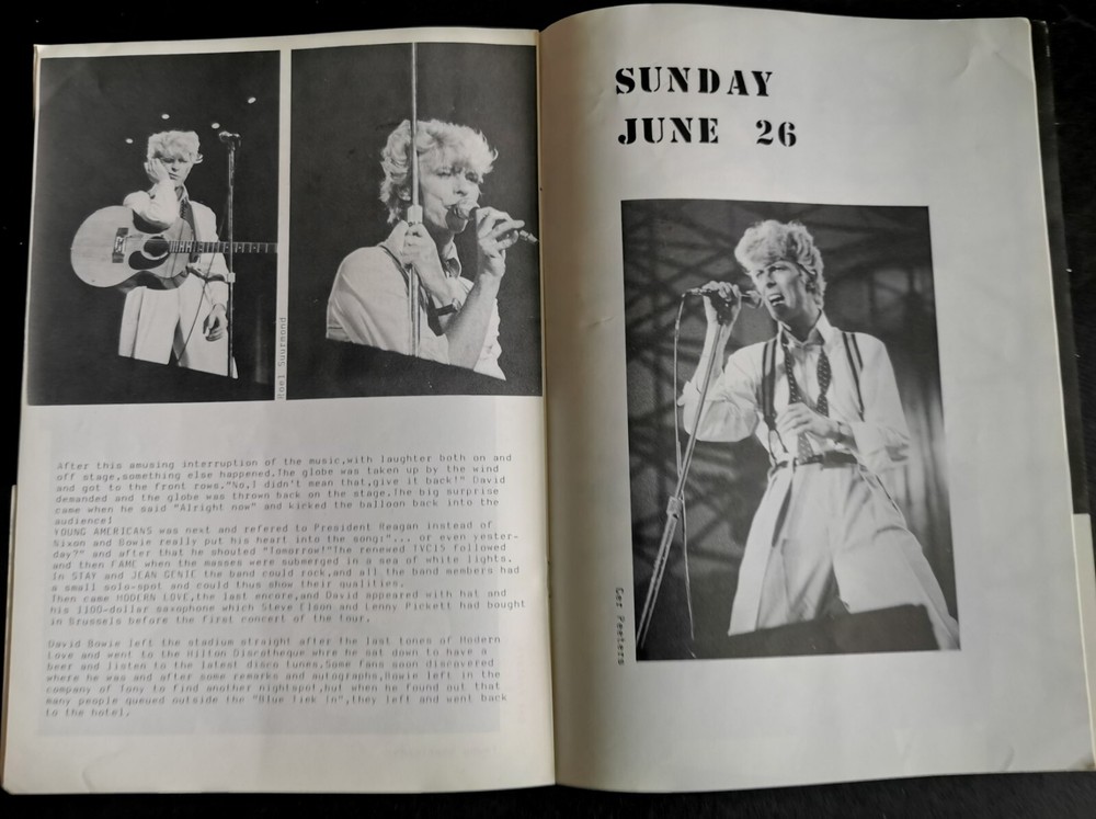 David Bowie Rotterdam 1983 Programme + Flexidisc, 28 pgs, A4 size
