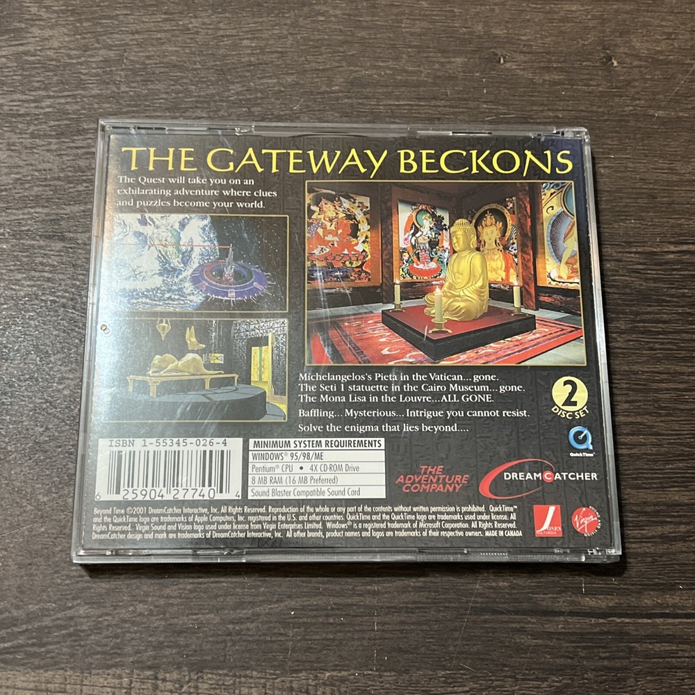 Beyond Time Jewel Case (PC, 2001)