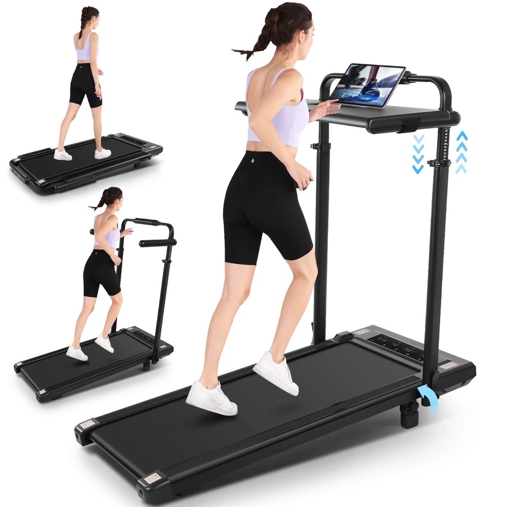2.5HP Powerful Treadmill Machine w/Adjustable Height&Removable Desk Workstation