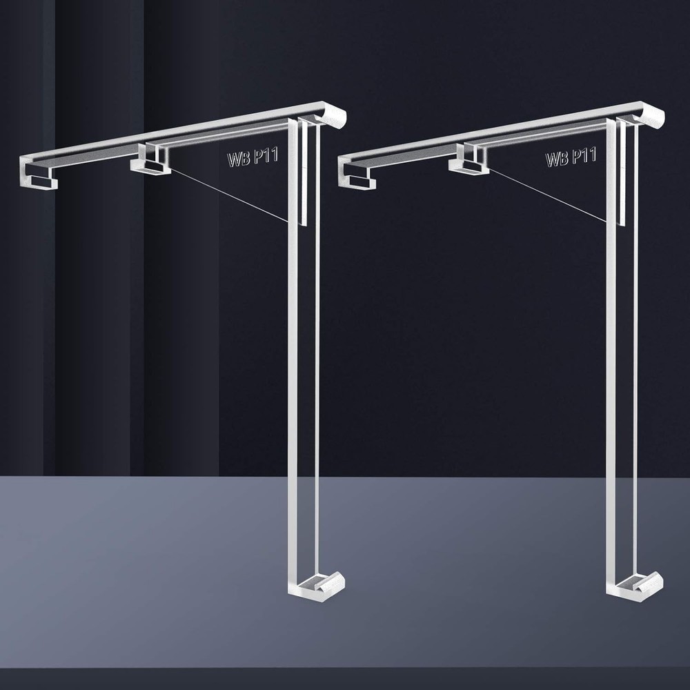 Valance Clips 8 Pack Clear Vertical Blind Bracket Replacement 3.5x3.75in