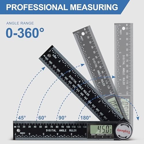 Third Generation Protractor Angle Finder, Digital Angle Ruler with 7Inch/200Mm,