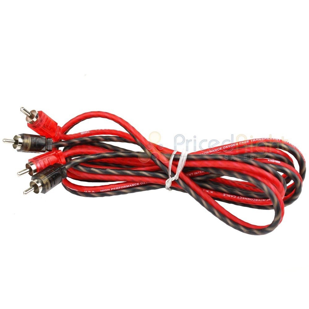 DS18 6 Ft 2 Channel Shielded Twisted Interconnect RCA Audio Cable Amp RCA6FT
