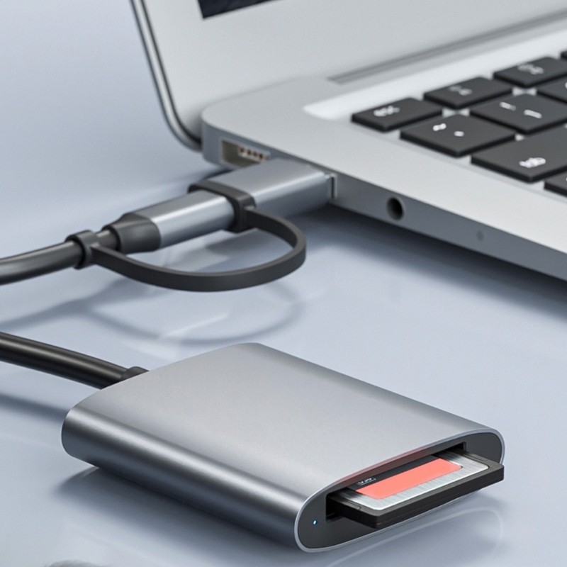 Ergonomic XQD Memory Reader USB3.0 Type C Interfaces For Photo Video File