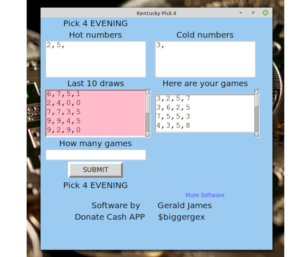 Kentucky Pick 3 & 4 Lottery Numbers software USB VERSION for Windows 7 & 8 & 10