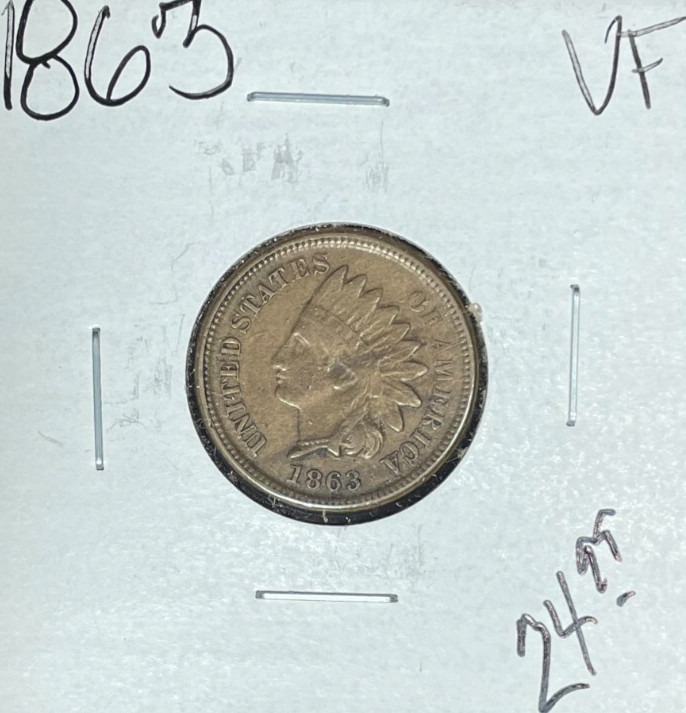 1863 INDIAN HEAD CENT - VF ~NICE COIN~