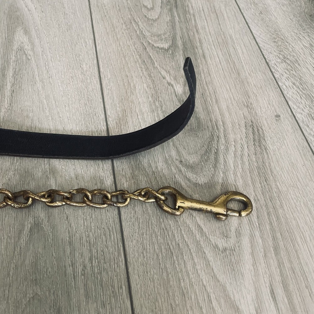 leather lead with chain 47”