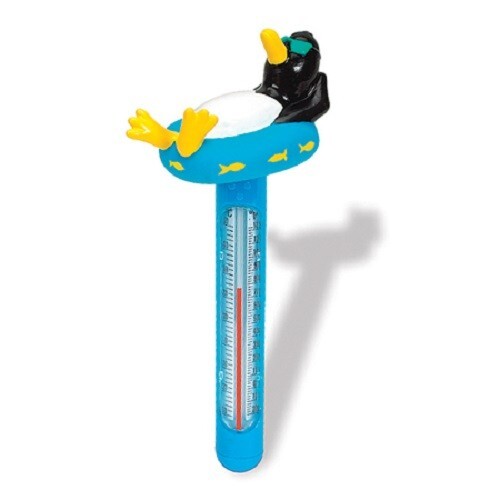 Swimline 9228 Thermanimals Soft Top Pool Spa Thermometer Cool Penguin Sunglasses