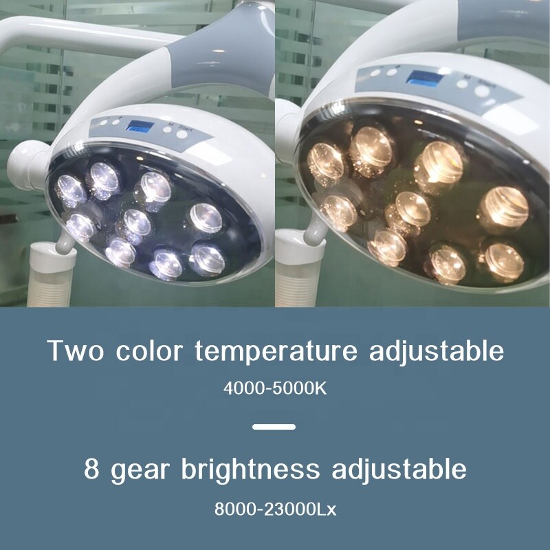 Ceiling Mounted Dental LED Operating Light Sensor Light 9 Led Bulbs Exam Light